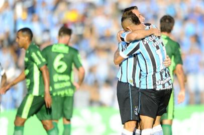  SANTA CRUZ DO SUL, RS, BRASIL, 25.03.2018. Avenida e Grêmio jogam pela semifinal do Campeonato Gaúcho 2018. (LAURO ALVES/AGÊNCIA RBS)