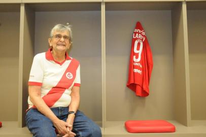 Larry Pinto de Faria, no vestiário do novo Beira-Rio