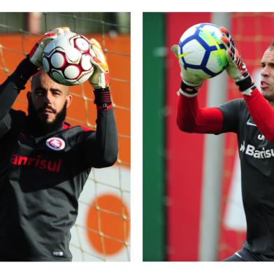 Goleiros Danilo Fernandes e Marcel Lomba, do Inter