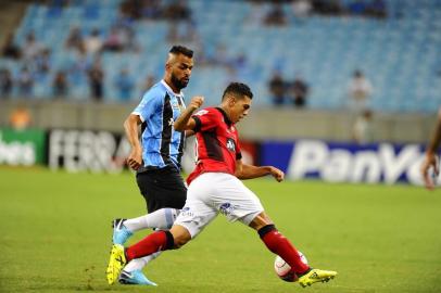  PORTO ALEGRE, RS, BRASIL, 07/02/2018 - Grêmio x Brasil de Pelotas. Jogo que ocorre na Arena é válido pela 7º rodada do gauchão.  Na foto: Maicon. (FOTOGRAFO: ANDRÉ ÁVILA / AGENCIA RBS)