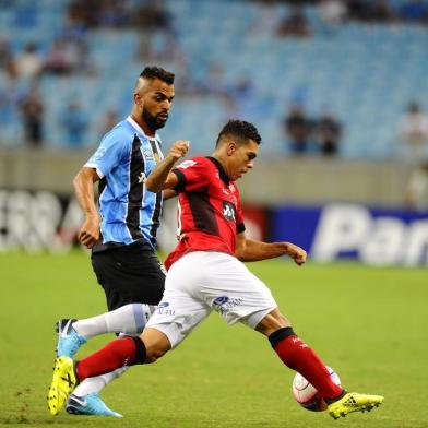  PORTO ALEGRE, RS, BRASIL, 07/02/2018 - Grêmio x Brasil de Pelotas. Jogo que ocorre na Arena é válido pela 7º rodada do gauchão.  Na foto: Maicon. (FOTOGRAFO: ANDRÉ ÁVILA / AGENCIA RBS)