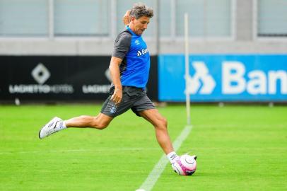  PORTO ALEGRE, RS, BRASIL, 30/03/2018 - Treino do Grêmio que ocorreu na manhã desta sexta feira. Foto - Renato Gaúcho (FOTOGRAFO: OMAR FREITAS / AGENCIA RBS)