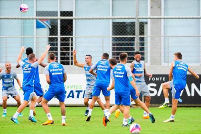  PORTO ALEGRE, RS, BRASIL, 30/03/2018 - Treino do Grêmio que ocorreu na manhã desta sexta feira. Foto -  (FOTOGRAFO: OMAR FREITAS / AGENCIA RBS)