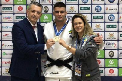 O judoca Rafael Macedo, 23 anos, conquistou a única medalha de ouro do Brasil no Grand Prix de Tbilisi, na Geórgia. Neste domingo, o atleta da Sogipa venceu o georgiano Giorgi Papunashvili na final e subiu no topo do pódio da categoria médio (até 90kg). 