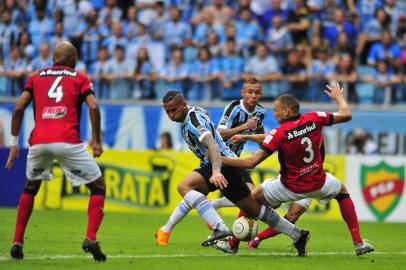  PORTO ALEGRE, RS, BRASIL, 01/04/2018- Grêmio recebe o Brasil-Pel no jogo de ida da final do Gauchão.(Carlos Macedo/Agência RBS)