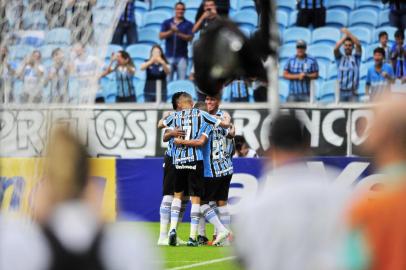  PORTO ALEGRE, RS, BRASIL, 01/04/2018- Grêmio recebe o Brasil-Pel no jogo de ida da final do Gauchão.(Carlos Macedo/Agência RBS)