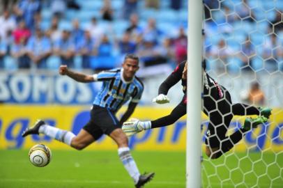  PORTO ALEGRE, RS, BRASIL, 01/04/2018- Grêmio recebe o Brasil-Pel no jogo de ida da final do Gauchão.(Carlos Macedo/Agência RBS)