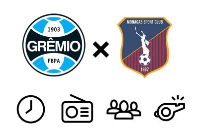 escudos, montagem, futebol, libertadores, grêmio, monagas