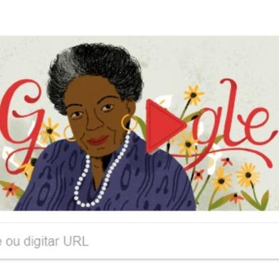 Google Doogle de Maya Angelou, nascida em 4 de abril de 1928.