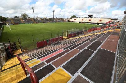 PELOTAS, RS, BRASIL, 06/04/2018--Estádio Bento Freitas do Brasil de Pelotas, antes da final do Gauchão.(FOTOGRAFO: JEFFERSON BOTEGA / AGENCIA RBS)Indexador: Jefferson Botega