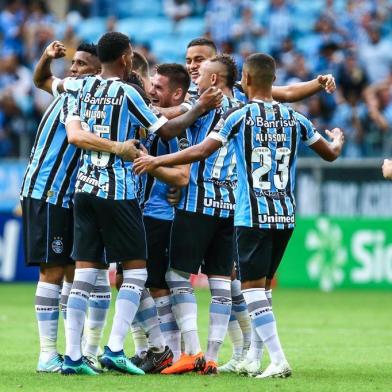 Gremio x Brasil-PELPORTO ALEGRE, RS, BRASIL, 01/04/2018- Grêmio recebe o Brasil-Pel no jogo de ida da final do Gauchão. (FOTO: LUCAS UEBEL/GREMIO FBPA, Divulgação)Editoria: SPOIndexador: Lucas UebelSecao: futebolFonte: Gremio.netFotógrafo: Gremio x Brasil-PEL