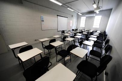  PORTOALEGRE,RS,BRASIL.2018-04-06.Faculdade Anhanguera, com crescimento de ensino a distância.Na foto.Sala de aula.(RONALDO BERNARDI/AGENCIA RBS).