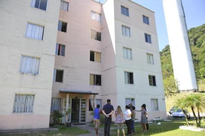 Residencial que sentiu tremores na Rua Santa Maria em Blumenau