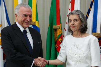 13/04/2018 Transmissão de Cargo de Presidente da República (Brasília - DF, 13/04/2018) Transmissão de Cargo de Presidente da República, do Presidente Michel Temer para a Presidente do Supremo Tribunal Federal, Ministra Cármen Lúcia.