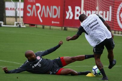  PORTO ALEGRE, RS, BRASIL, 13/04/2018 - Treino do Inter que ocorreu na tarde desta sexta feira. (FOTOGRAFO: JEFFERSON BOTEGA / AGENCIA RBS)Indexador: Jefferson Botega