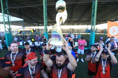  PORTO ALEGRE, RS, BRASIL - 2018.04.15 - 2ª Champions Ligay, que aconteceu no sábado e domingo em Porto Alegre. Time campeão: Bulls (vermelho) (Foto: ANDRÉ ÁVILA/ Agência RBS)