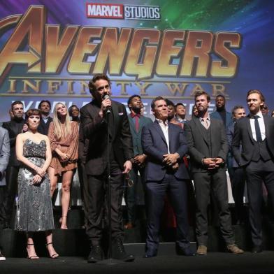 Los Angeles Global Premiere for Marvel Studios Avengers: Infinity WarHOLLYWOOD, CA - APRIL 23: Actor Robert Downey Jr. and cast & crew of Avengers: Infinity War attend the Los Angeles Global Premiere for Marvel Studios? Avengers: Infinity War on April 23, 2018 in Hollywood, California.   Jesse Grant/Getty Images for Disney/AFPEditoria: ACELocal: HollywoodIndexador: Jesse GrantSecao: CinemaFonte: GETTY IMAGES NORTH AMERICAFotógrafo: STR