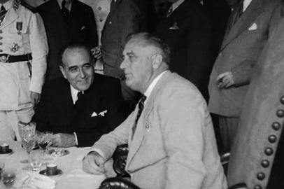 Estado Novo: 1937 - 45, documentário de Eduardo Escorel. NA foto Getúlio Vargas e presidente dos EUA Franklin Delano Roosevelt