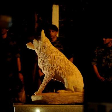  CAXIAS DO SUL, RS, BRASIL 26/04/2018Homenagem ao cão policial DICKLucas Amorelli/Agência RBS