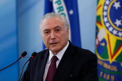 Palácio do Planalto Seguir27/04/2018 Pronunciamento do Presidente Michel Temer (Brasília - DF, 27/04/2018) Presidente da República, Michel Temer durante pronunciamento.Foto: Marcos Corrêa/PR