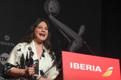 Atriz e cantora trans Daniela Vega, protagonista de Uma Mulher Fantástica, de Sebastián Lelio, na 5ª edição do Prêmio Platino do Cinema Ibero-Americano.