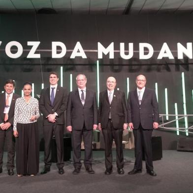  PORTO ALEGRE, RS, BRASIL, 09.04.2018. Pré-candidatos à presidência participam do Fórum da Liberdade 2018. Ciro Gomes (PDT), Flávio Rocha (PRB), Geraldo Alckmin (PSDB), Henrique Meirelles (PMDB), João Amoêdo (Novo) e Marina Silva (Rede).Foto:  Fernando Conrado/Fórum da Liberdade, Divulgação