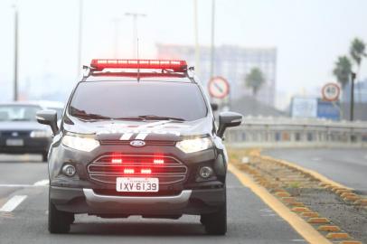  PORTO ALEGRE, RS, BRASIL, 03.05.2018. Protesto da Polícia Civil por morte do inspetor Leandro de Oliveira Lopes, em operação no Vale do Caí.Foto: Lauro Alves/Agência RBS