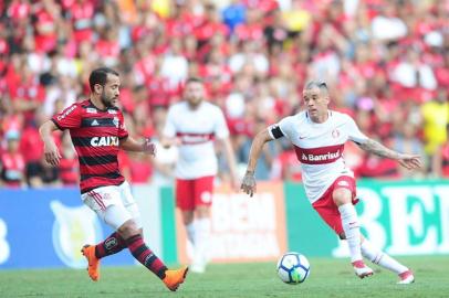  RIO DE JANEIRO, RJ, BRASIL, 06-05-2018. FOTOS:  Flamengo e Inter se enfrentam no Maracanã. Partida é válida pela quarta rodada do Brasileirão(RICARDO DUARTE/INTER)