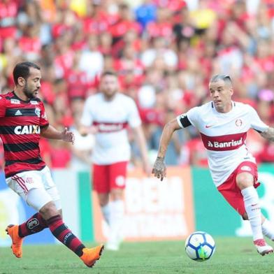  RIO DE JANEIRO, RJ, BRASIL, 06-05-2018. FOTOS:  Flamengo e Inter se enfrentam no Maracanã. Partida é válida pela quarta rodada do Brasileirão(RICARDO DUARTE/INTER)