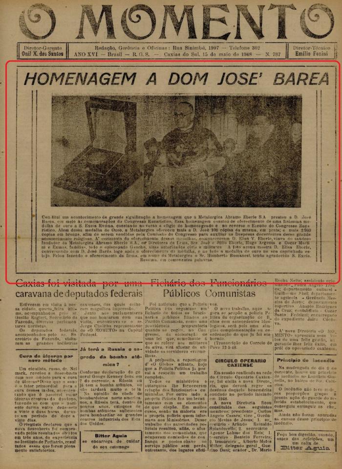 Acervo Centro de Memória da Câmara de Vereadores de Caxias do Sul, divulgação / Acervo Centro de Memória da Câmara de Vereadores de Caxias do Sul, divulgação