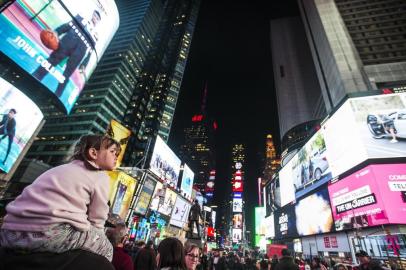  NOVA YORK, NY, ESTADOS UNIDOS, março de 2018: O Caderno Viagem de Zero Hora experimentou um roteiro de novidades na cidade de Nova York, nos Estados Unidos da América. Na foto, Times Square a noite (FOTO FÉLIX ZUCCO/AGÊNCIA RBS, Editoria SuaVida).Indexador: Felix Zucco