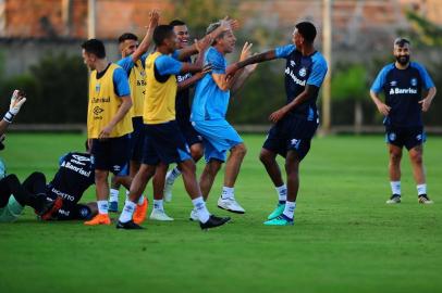  PORTO ALEGRE, RS, BRASIL, 08/05/2018 -Treino do Grêmio que ocorreu na tarde desta terça feira. (FOTOGRAFO: CARLOS MACEDO / AGENCIA RBS)