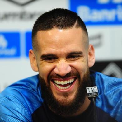  PORTO ALEGRE, RS, BRASIL, 08/05/2018 -Coletiva do Grêmio que ocorreu na tarde desta terça feira. marcelo oliveira. (FOTOGRAFO: CARLOS MACEDO / AGENCIA RBS)