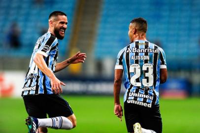  PORTO ALEGRE, RS, BRASIL - 09/05/2018 - Grêmior recebe o Goiás na Arena pelo jogo de volta das oitavas de final da Copa do Brasil. (Anderson Fetter/Agência RBS)