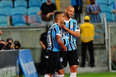  PORTO ALEGRE, RS, BRASIL, 09/05/2018 - Grêmio recebe o Goiás na Arena pelo jogo de volta das oitavas de final da Copa do Brasil.(FOTOGRAFO: ISADORA NEUMANN / AGENCIA RBS)