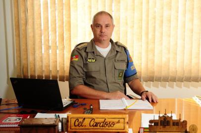  CAXIAS DO SUL, RS, BRASIL, 10/05/2018. Coronel Ricardo Cardoso, 49 anos, assume como comandante do Comando Regional de Policiamento Ostensivo (CRPO) da Serra e passa a responder pela Brigada Militar (BM) na região. (Diogo Sallaberry/Agência RBS)