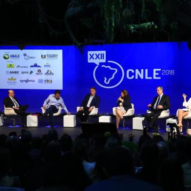  PORTO ALEGRE, RS, BRASIL, 10/05/2018--Fotos do painel com os pré-candidatos à presidência da república no CNLE 2018, em Gramado. (FOTOGRAFO:ISADORA NEUMANN / AGENCIA RBS)