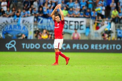  PORTO ALEGRE, RS, BRASIL, 12/05/2018 - Grêmio recebe o Inter na Arena, pela 05ª roda do Brasileirão 2018. Na foto - Leandro Damião. (FOTOGRAFO: CARLOS MACEDO / AGENCIA RBS)