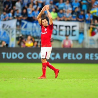  PORTO ALEGRE, RS, BRASIL, 12/05/2018 - Grêmio recebe o Inter na Arena, pela 05ª roda do Brasileirão 2018. Na foto - Leandro Damião. (FOTOGRAFO: CARLOS MACEDO / AGENCIA RBS)