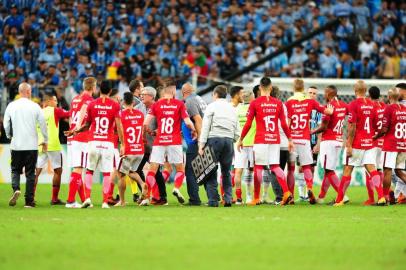  PORTO ALEGRE, RS, BRASIL, 12/05/2018 - Grêmio recebe o Inter na Arena, pela 05ª roda do Brasileirão 2018.(FOTOGRAFO: CARLOS MACEDO / AGENCIA RBS)