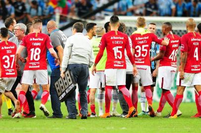  PORTO ALEGRE, RS, BRASIL, 12/05/2018 - Grêmio recebe o Inter na Arena, pela 05ª roda do Brasileirão 2018.(FOTOGRAFO: CARLOS MACEDO / AGENCIA RBS)