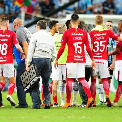  PORTO ALEGRE, RS, BRASIL, 12/05/2018 - Grêmio recebe o Inter na Arena, pela 05ª roda do Brasileirão 2018.(FOTOGRAFO: CARLOS MACEDO / AGENCIA RBS)