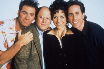 Michael Richards, Jason Alexander, Julia Louise-Dreyfus e Jerry Seinfeld, atores do seriado norte-americano Seinfeld.#PÁGINA: 9 Fonte: Divulgação Fotógrafo: Não se Aplica