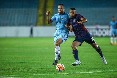 Gremio x MonagasRS - FUTEBOL/CONMEBOL LIBERTADORES 2018 /GREMIO X MONAGAS - ESPORTES - Lance da partida entre Gremio e Monagas disputada na noite desta terca-feira, no Estadio Monumental de Maturin, na Venezuela, valida pela Conmebol Libertadores 2018. FOTO: LUCAS UEBEL/GREMIO FBPAEditoria: SPOIndexador: Lucas UebelSecao: futebolFonte: Gremio.netFotógrafo: Gremio x Monagas