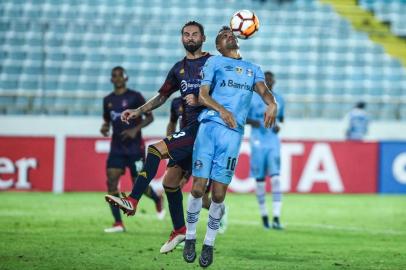 Gremio x MonagasRS - FUTEBOL/CONMEBOL LIBERTADORES 2018 /GREMIO X MONAGAS - ESPORTES - Lance da partida entre Gremio e Monagas disputada na noite desta terca-feira, no Estadio Monumental de Maturin, na Venezuela, valida pela Conmebol Libertadores 2018. FOTO: LUCAS UEBEL/GREMIO FBPAEditoria: SPOIndexador: Lucas UebelSecao: futebolFonte: Gremio.netFotógrafo: Gremio x Monagas