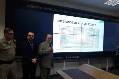 Divulgação indicadores de criminalidade pelo governo do estado, 2018