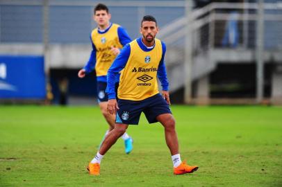  PORTO ALEGRE, RS, BRASIL, 18/05/2018 -Treino do Grêmio que ocorreu na tarde desta sexta feira.(FOTOGRAFO:ISADORA NEUMANN / AGENCIA RBS)