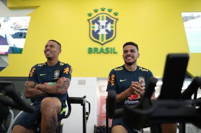 Testes e exames da Seleção Brasileira no novo Centro de Excelência da Granja Comary. Gabriel Jesus e Taison. Lucas Figueiredo/CBF