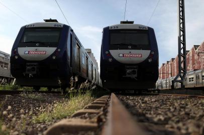  PORTO ALEGRE, RS, BRASIL - Novos trens da trensurb estão parados por problemas de desgaste nas peças. Matéria GDI.Indexador: Jefferson Botega