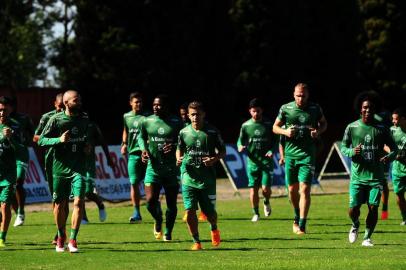  FARROUPILHA, RS, BRASIL, 11/04/2018. Treino do Juventude no Estádio das Castanheiras. (Diogo Sallaberry/Agência RBS)